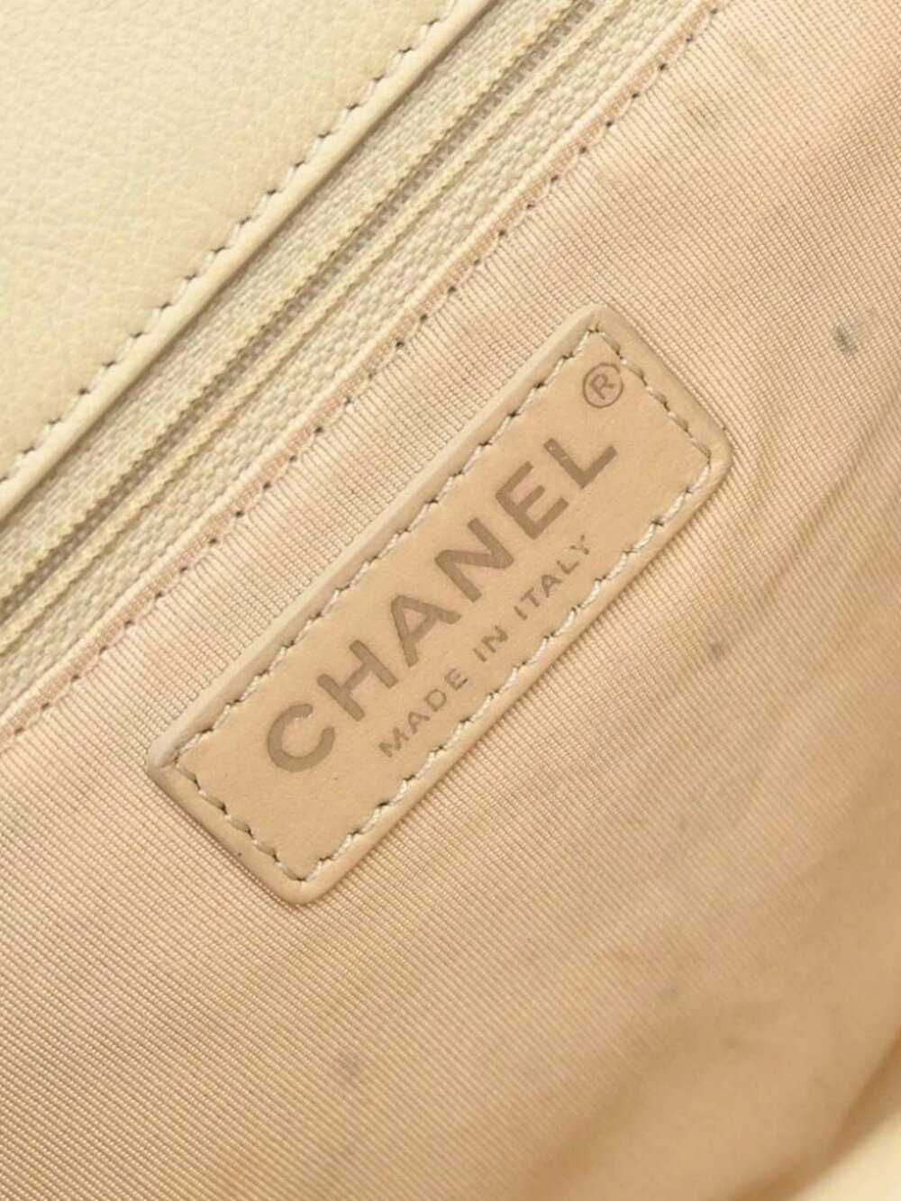 Chanel Beige Calfskin Chain Handbag - Picture 12 of 13